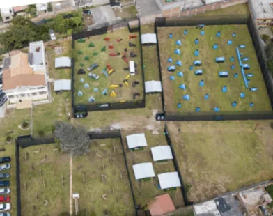 Instalaciones de QuitoPaintball vistas desde el aire